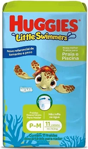 Huggies Fralda Infantil Little Swimmers P/M 11un