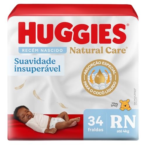 Huggies Fralda Natural Care Recém Nascido com 34un