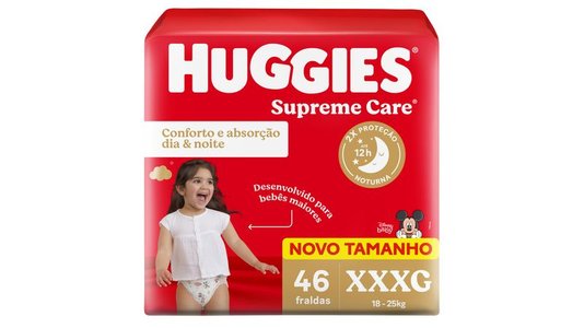 Huggies Fralda Supreme Care XXXG com 46 Unidades