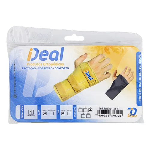 Ideal Imobilizador De Pulso Direito Bege M