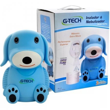 G-Tech Inalador Nebulizador Nebdog Azul Bivolt