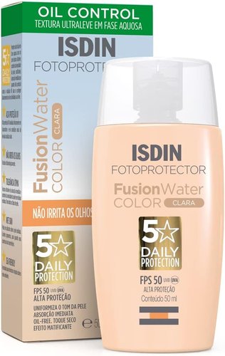 ISDIN Protetor Solar Facial Fusion Water FPS50 Clara 50ml