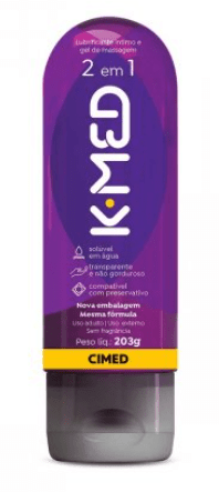 K-med  Gel Lubrificante Íntimo 2 Em 1 203g