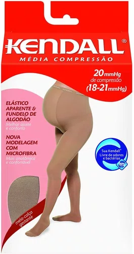Kendall Meia Calça Gestante Média Compressão Mel Tamanho GG