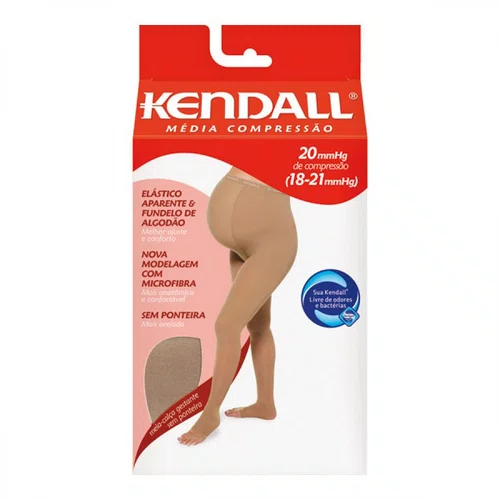 Kendall Meia Calça Gestante Média Compressão Sem Ponteira Mel Tamanho M