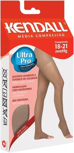 Kendall Meia Calça Média Compressão Sem Ponteira Mel Tamanho M