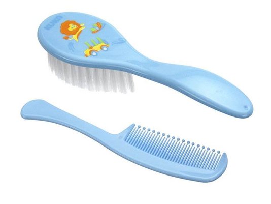 Kuka Kit Conjunto Escova + Pente Azul 7457
