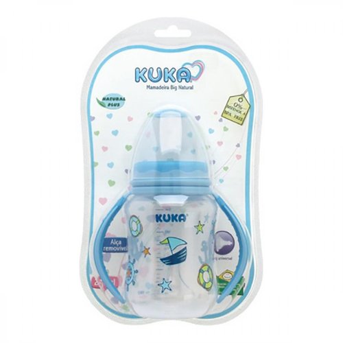 Kuka Mamadeira Aquarela com Alça Azul 1576 240ml
