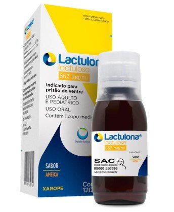Lactulona Lactulose 667mg/ml Xarope Sabor Salada de Frutas 120ml