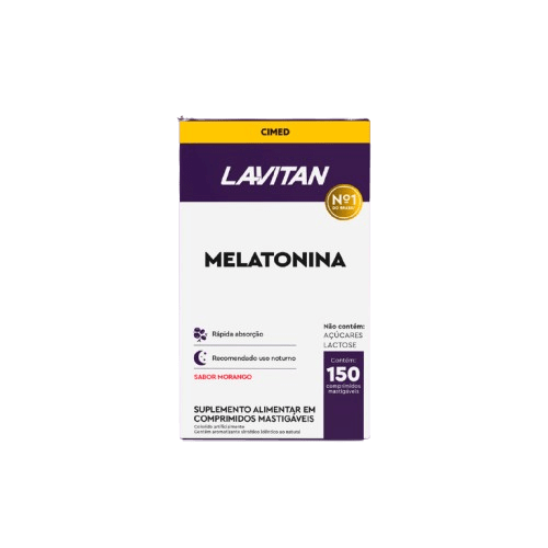 Lavitan Melatonina Sabor Morango 210mcg com 150 Comprimidos