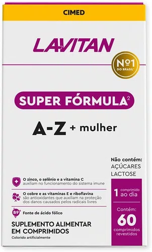 Lavitan Super Fórmula A-Z + Mulher com 60 Comprimidos