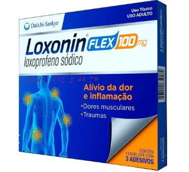 Loxonin Flex Loxoprofeno Sódico 100mg 3 Adesivos