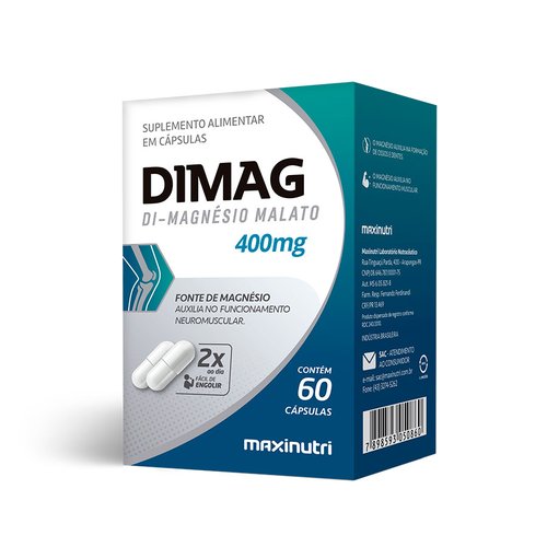 Maxinutri Dimag Di-magnésio Malato 400mg com 60 Cápsulas