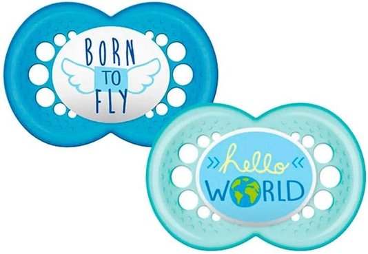 MAM Box Chupeta Sayings Boys 6+ 2943 com 2un