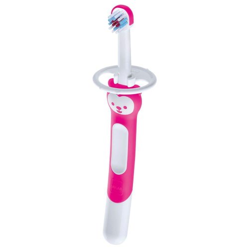 MAM Escova Dental Infantil Training Brush 6+M Extra Macia com Cabo de Treinamento 8214
