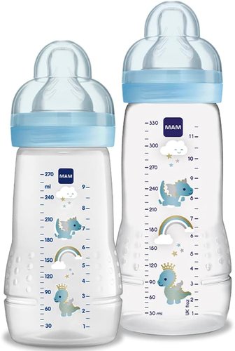MAM Kit 2 Mamadeiras Easy Active Set  2+ Meses Azul 50021