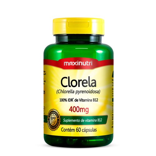 Maxinutri Clorela 400mg 60 Cápsulas