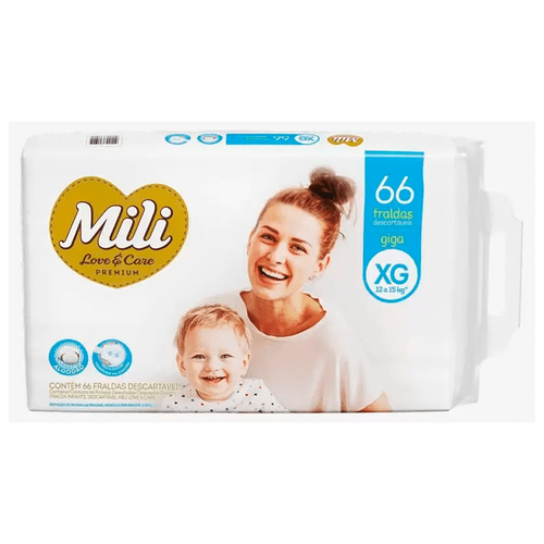 Mili Fralda Love e Care Giga XG com 66un