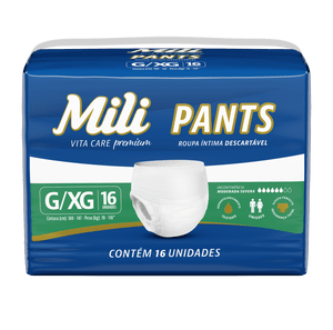 Mili Roupa Intima Pants Vita Care G/XG com 16un