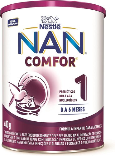 NAN Comfor 1 Nestlé Fórmula Infantil 0 a 6 meses 400g