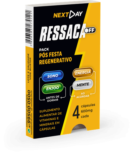 NextDay Ressaca Off 60mg com 4 Cápsulas