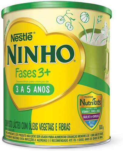 Ninho Fases 3+ Nestlé Composto Lácteo 3 a 5 anos 800g
