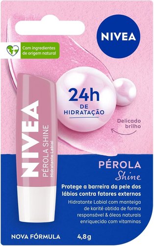 Nivea Hidratante Labial Pérola Shine 4,8 g