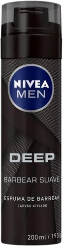 Nivea Men Espuma de Barbear Deep Barbear Suave 200ml