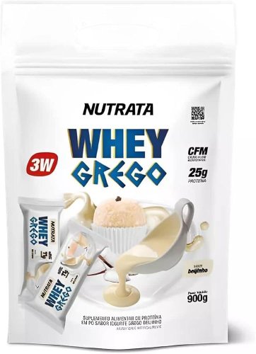 Nutrata Whey Grego 3W  Beijinho Refil 900g