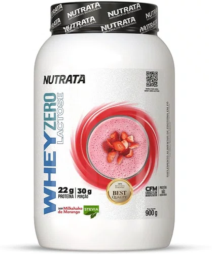 Nutrata Whey Morango Zero Lactose 900g
