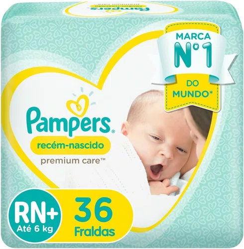 Pampers Fralda Premium Care RN+ 36 fraldas
