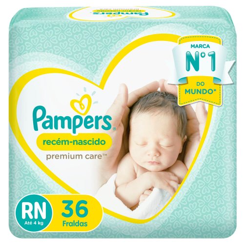 Pampers Fralda Recém-Nascido RN com 36un