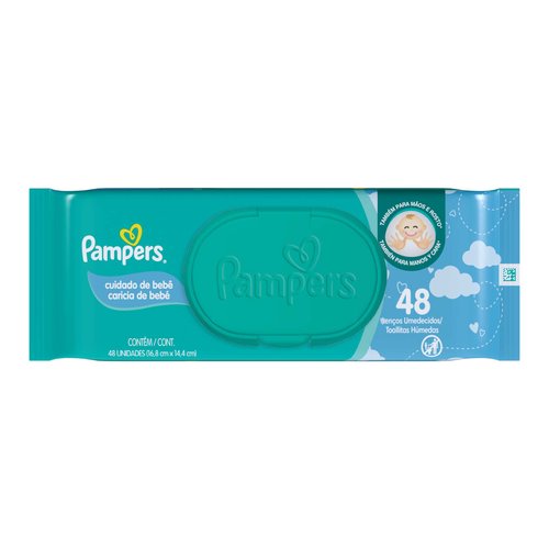 Pampers Toalhas Umedecidas Cuidado de Bebê 48un