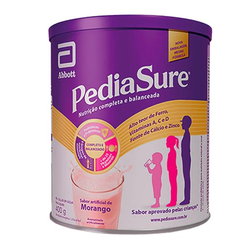 Pediasure Suplemento Alimentar Abbott Sabor Morango 400g