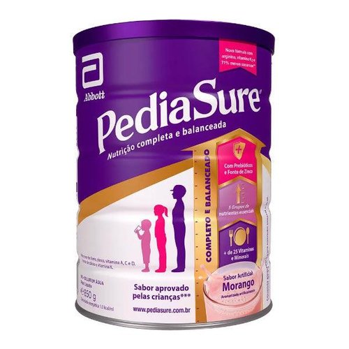 Pediasure Suplemento Alimentar Abbott Sabor Morango 850g