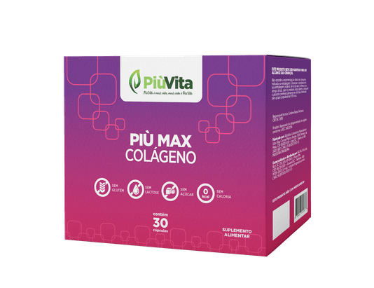 PiùVita Più Max Colágeno com 30 Cápsulas