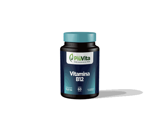 PiùVita Vitamina B12 com 60 Cápsulas