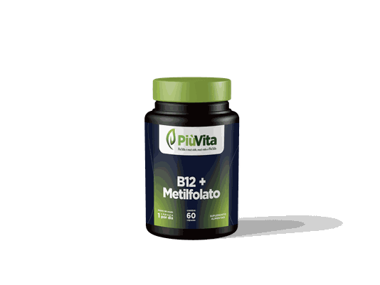 PiùVita B12 + Metilfolato com 60 Cápsulas