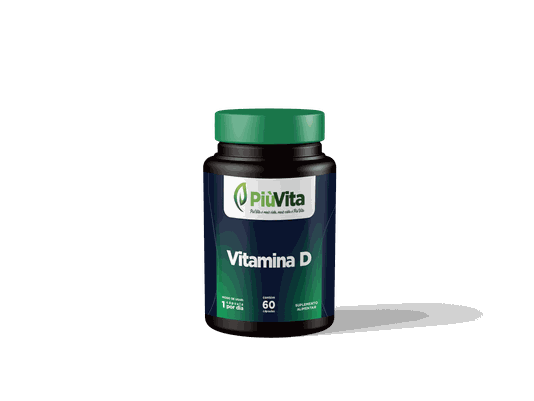 PiùVita Vitamina D com 60 Cápsulas