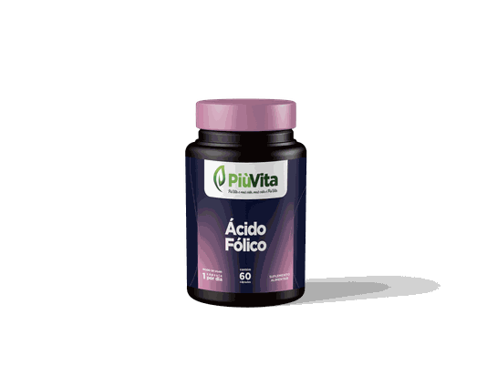 PiùVita Ácido Fólico com 60 Cápsulas