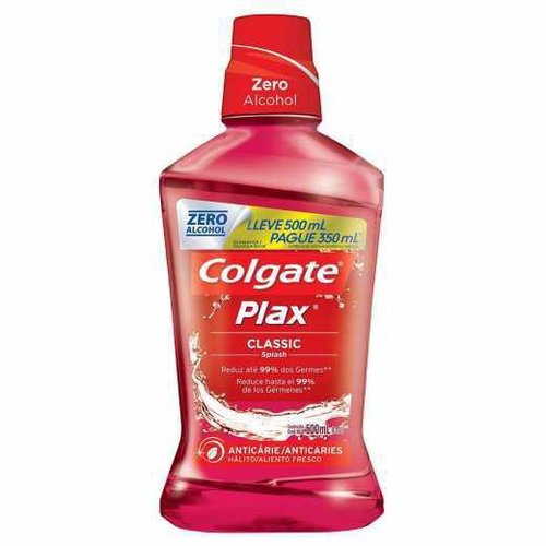 Colgate Enxaguante Bucal Plax Classic Leve 500ML Pague 350ML