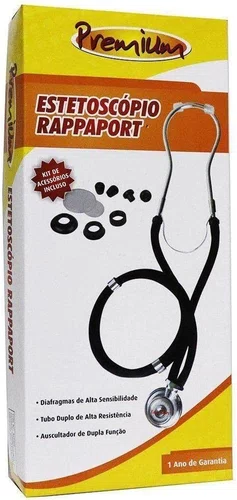 Premium Estetoscópio Rappaport Preto