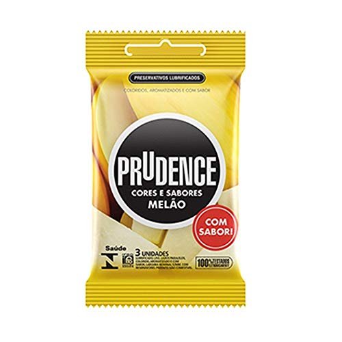 Prudence Preservativo Cores e Sabores Melão com 3un