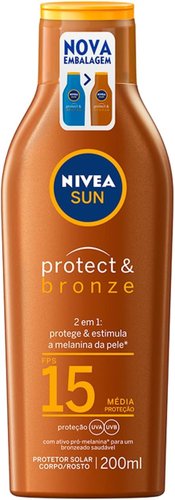 Nivea Sun Protetor Solar Protect & Bronze FPS15 200ml