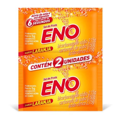 Eno Sal de Fruta Sabor Laranja 2 envelopes de 5g cada