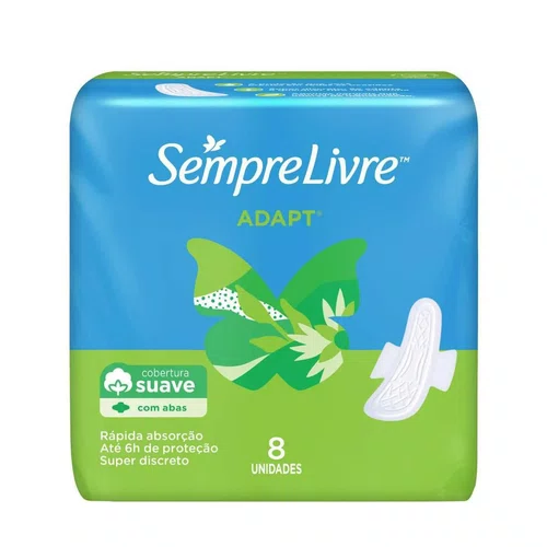Sempre Livre Absorvente Adapt Suave Com Abas 8un