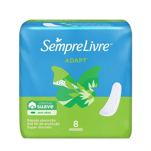 Sempre Livre Absorvente Adapt Suave Sem Abas 8un