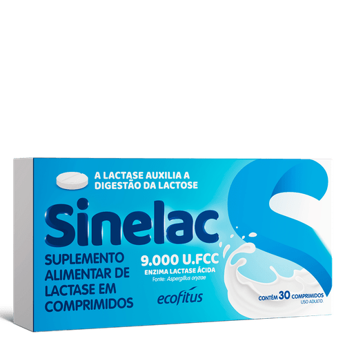 Sinelac Lactase 9.000 U.FCC com 30 Comprimidos