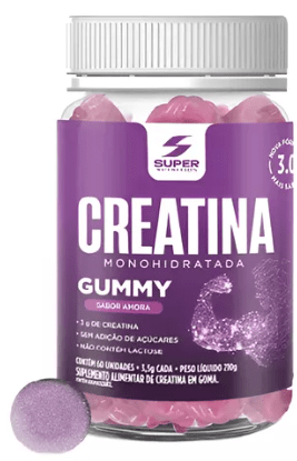 Super Nutrition Gummy Creatina Sabor Amora com 60 Gomas