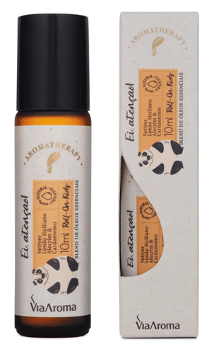 Via Aroma Roll-On Blend Óleos Essenciais Kids Ei, atenção! 10ml
